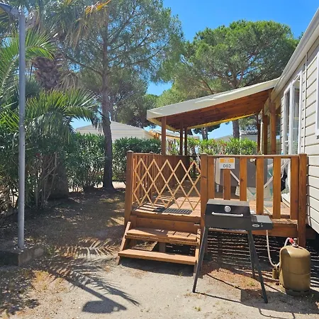 Mobil-home Climatisé, Confort, 3 Chambres, Sans Vis à Vis, Dans 4 étoiles à La Presqu'ile Du Barcares Campeggio *