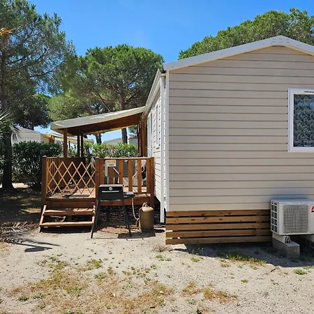 Mobil-home Climatisé, Confort, 3 Chambres, Sans Vis à Vis, Dans 4 étoiles à La Presqu'ile Du Barcares Campeggio *